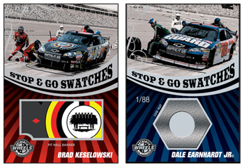 2009 Wheels Main Event race-used memorabilia cards Press Pass 2