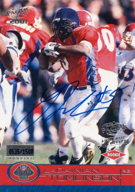 Top LaDainian Tomlinson Rookie Cards Autographs Ranked Valuable