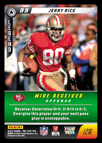 2022 Panini NFL Five Trading Card Game Checklist Details Boxes